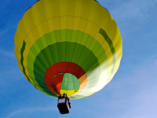 Ballonfahrt, Luftmeerreise in einem Heißluftballon